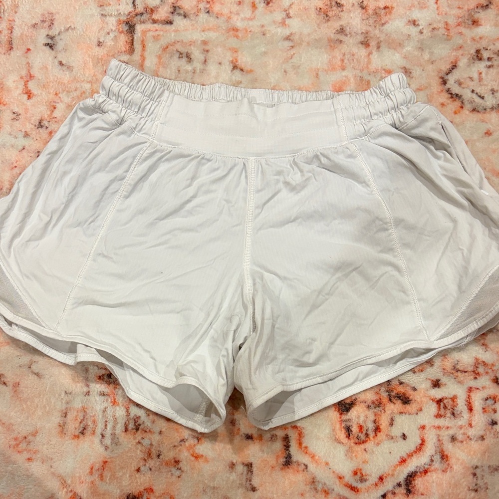 Women's Lululemon White Athletic Shorts